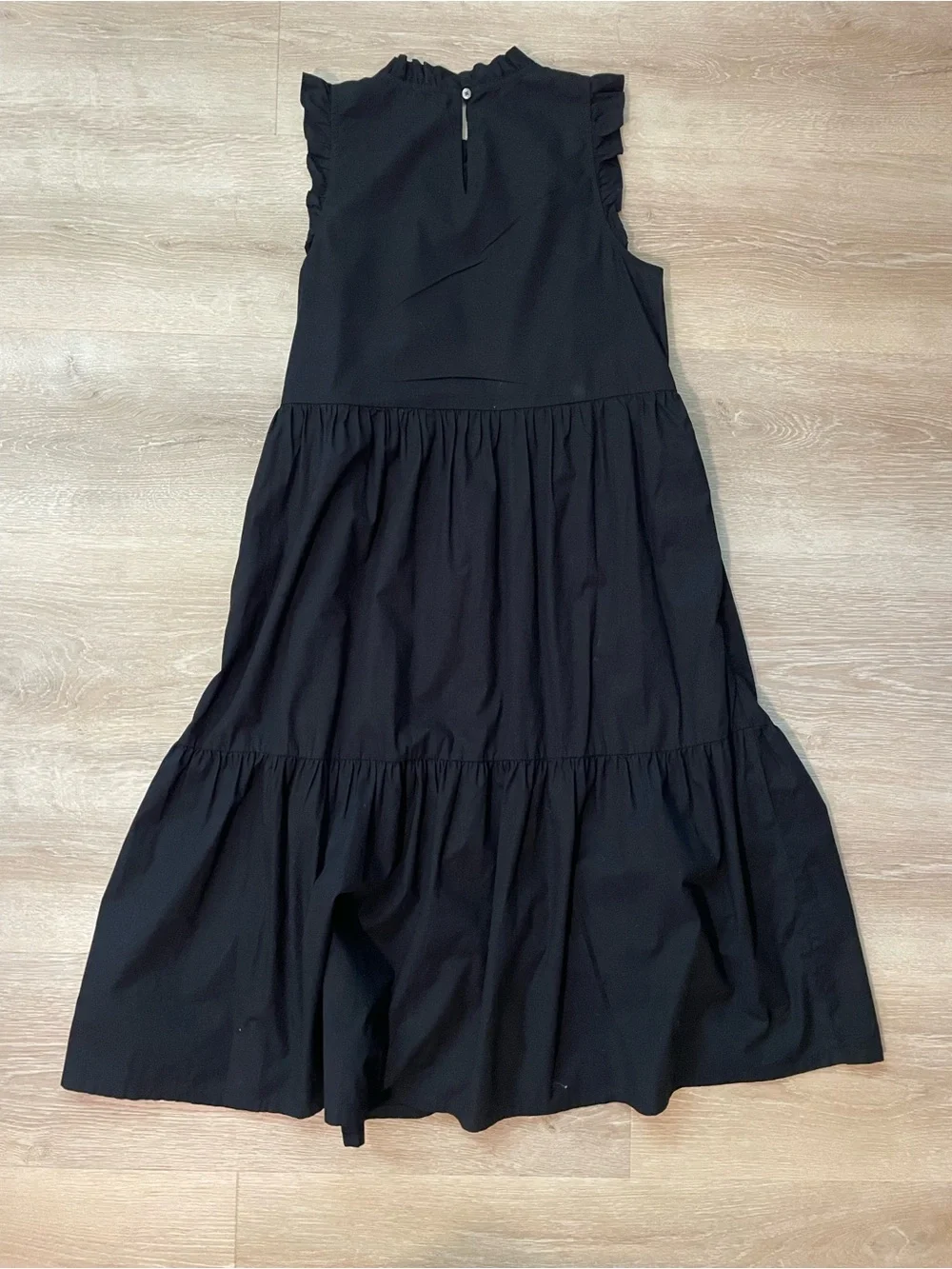 Black Tiered Midi Dress By J.Crew